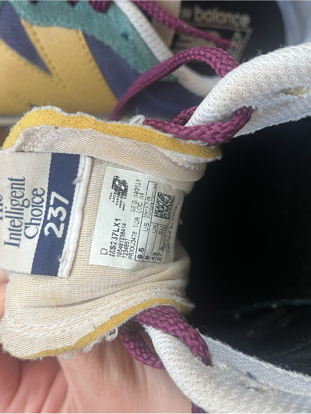 New Balance 237 Men’s Retro Runners Navy Corduroy Sneakers Size 9.5 - Picture 7 of 7